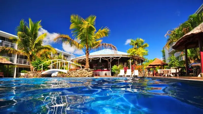 Beautiful overwater bungalows in Vanuatu offering great views and a peaceful stay.