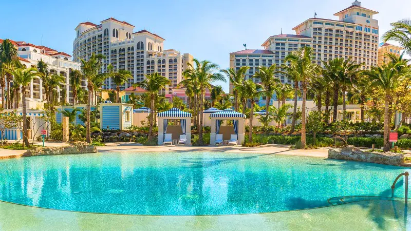 Rosewood Baha Mar offers luxury stays with family amenities on Nassau’s Cable Beach.