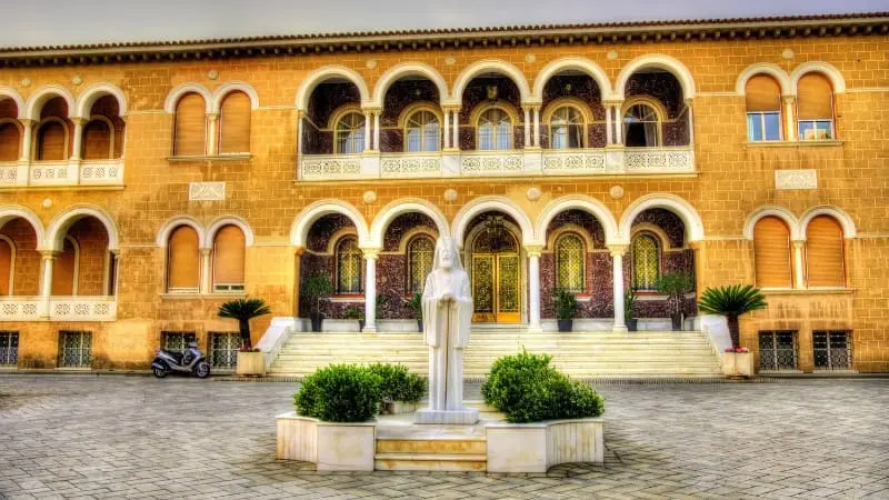 The grand facade of the Cyprus Museum highlights its rich cultural heritage, a top thing to see in Nicosia.