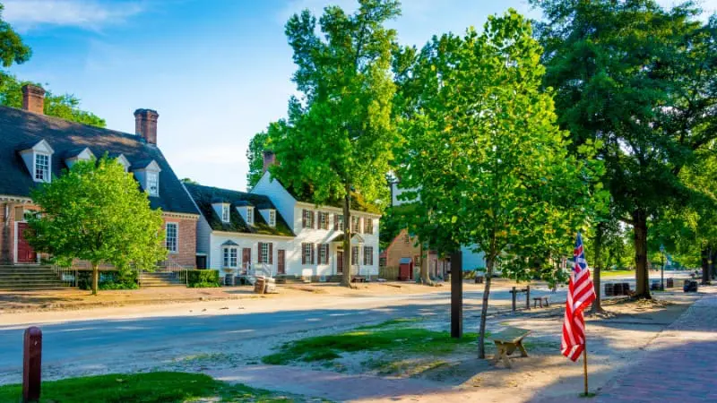 Colonial Williamsburg, VA, a historic town for a patriotic 4th of July 2024.