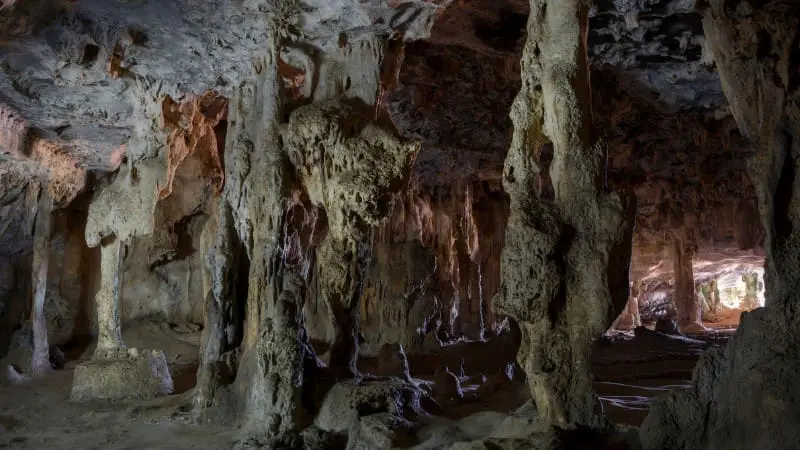 Inside the eerie and fascinating caves of Arikok National Park.