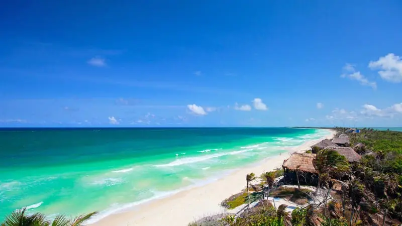 Sian Ka'an Biosphere Reserve offers pristine beaches and lush natural surroundings.