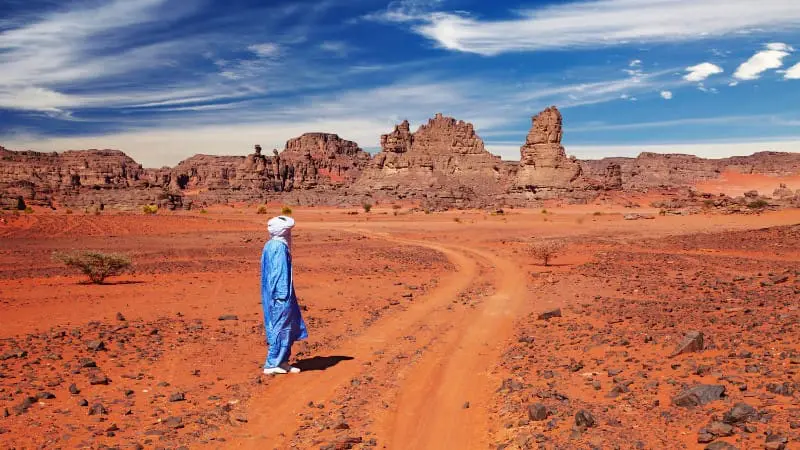 A tourist touring all the places to visit in Algeria.