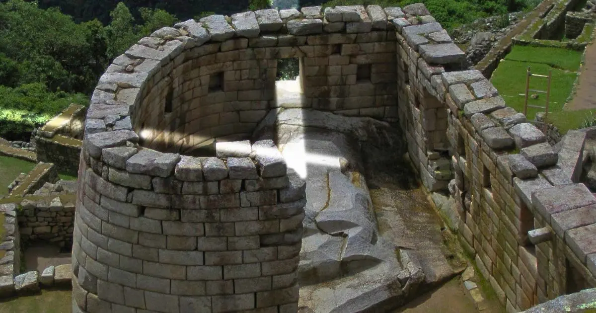 Inca structures at Machu Picchu built with precise sun alignment.