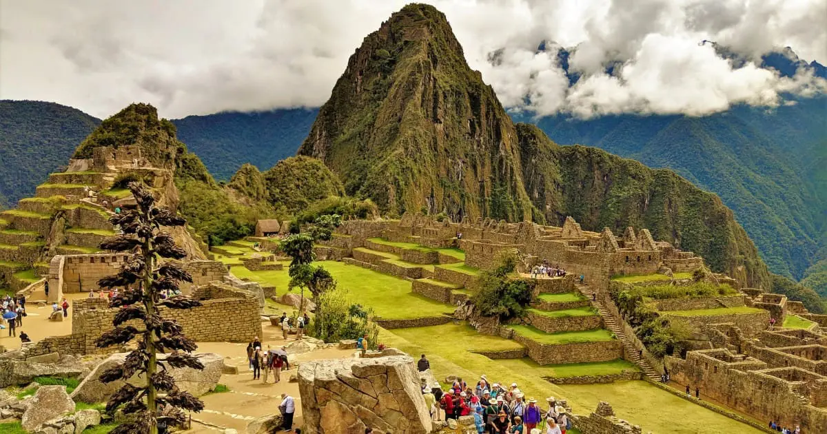 The ancient Inca site of Machu Picchu, meaning 'Old Mountain' in Quechua.