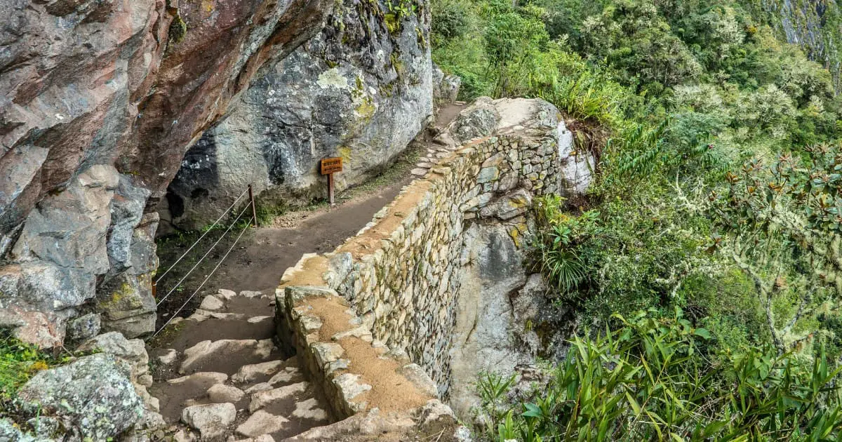 Terraces at Machu Picchu, showing Inca roads and trails rivaling those of Rome.