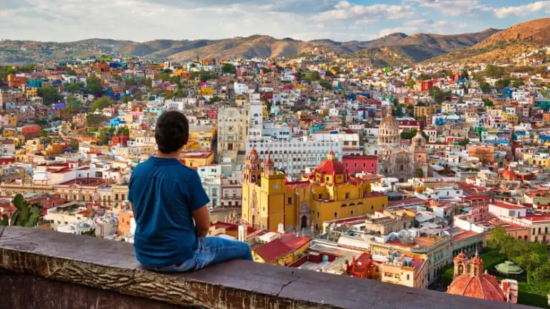 Overlooking Guanajuato, a safe and colorful city.