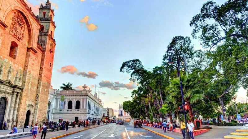 Mérida street is often called the safest city in Mexico.