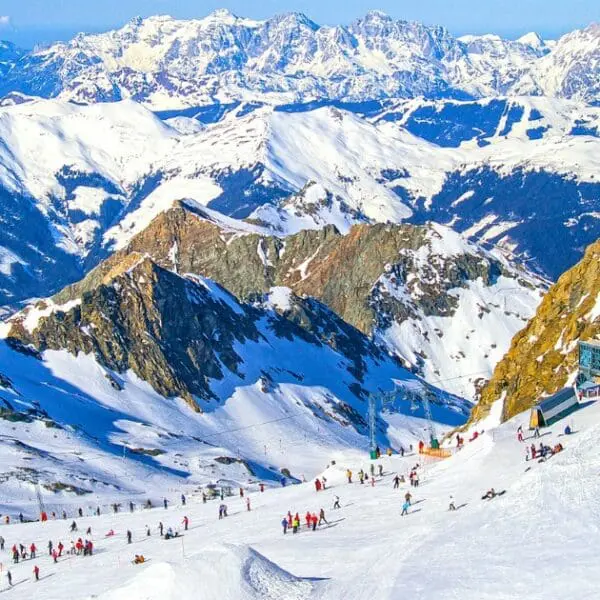 Bustling slopes and snow-capped peaks at popular Austria ski resorts