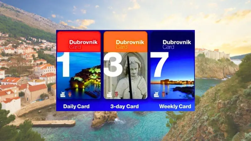 Dubrovnik Card options for tourists visiting the city's famous walls and attractions.