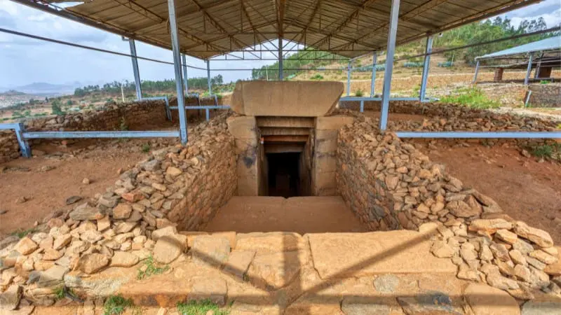 The Tomb of the Kings, an ancient site in Aksum, Ethiopia.