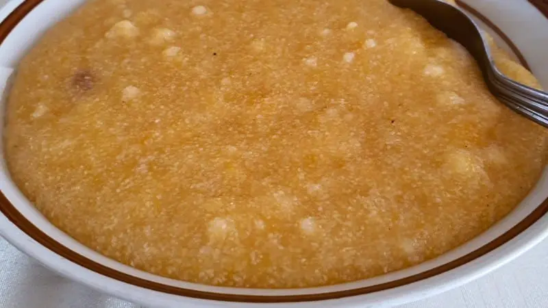 Bogobe is a staple Botswanan porridge made from sorghum, eaten daily.