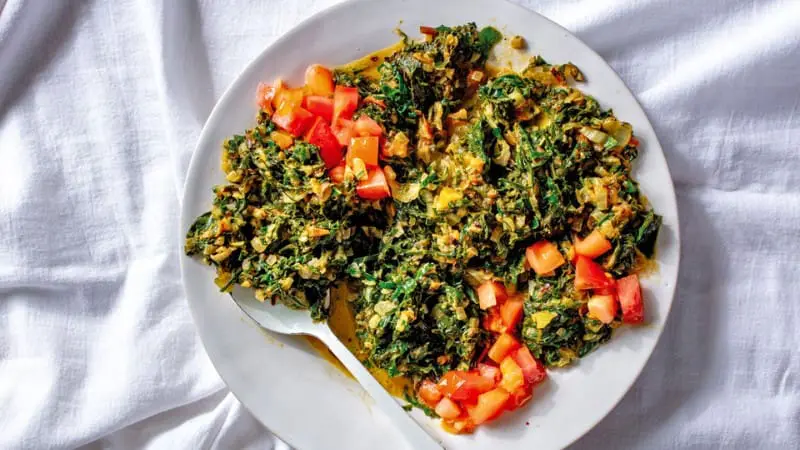 Morogo, or African spinach, is a popular Botswanan side dish rich in nutrients.