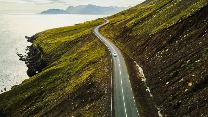 Driving in Iceland in October can be challenging but rewarding with views.