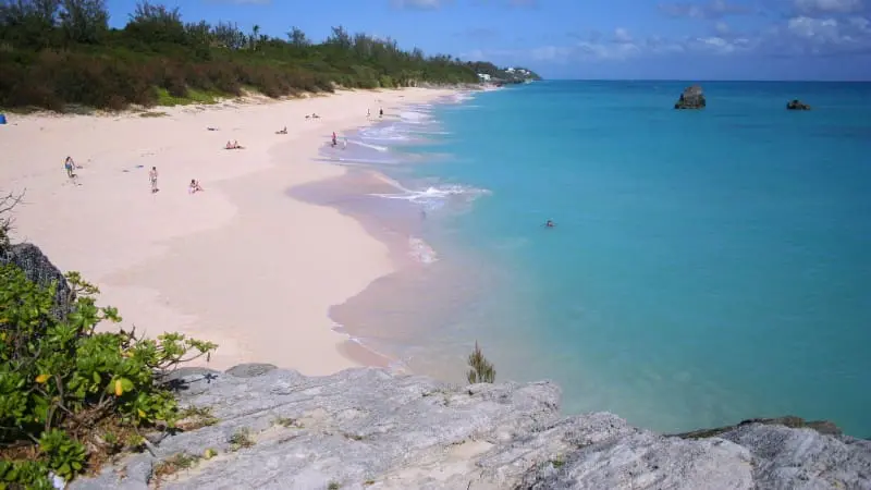 West Whale Bay Beach offers pink sand and calm waters for unwinding in Bermuda.