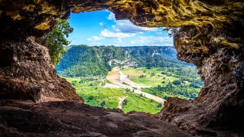 View from inside Rio Camuy Cave Park, a highlight for a family Puerto Rico itinerary.