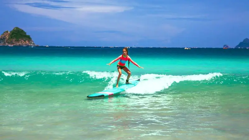 Phuket's surfing scene in Thailand thrives at Kata Beach.