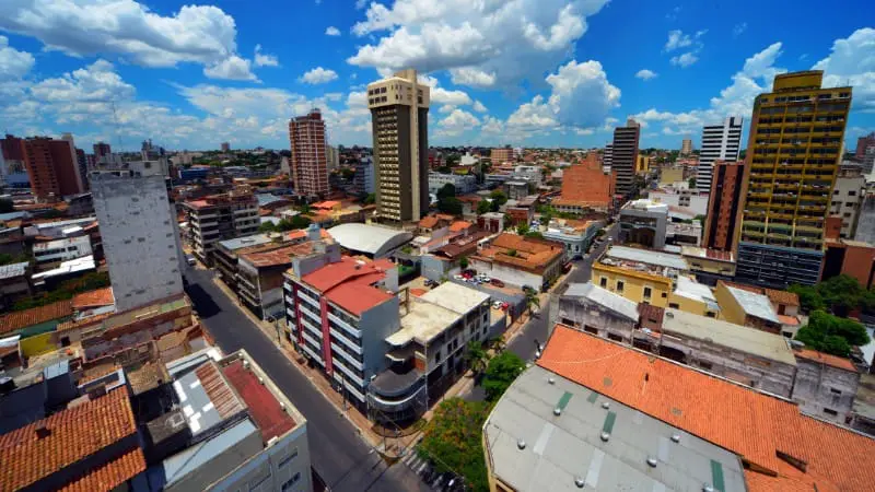 Downtown Asuncion, Paraguay, ideal for exploring the city's main attractions.