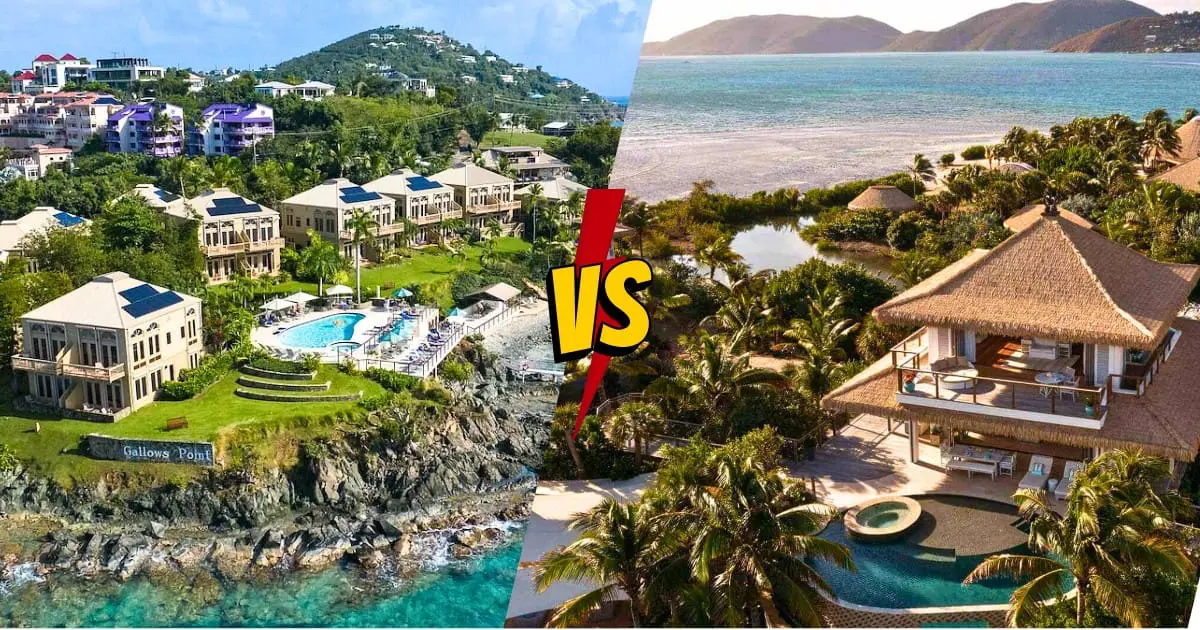 USVI offers varied accommodations, but BVI is perfect for a luxury stay.