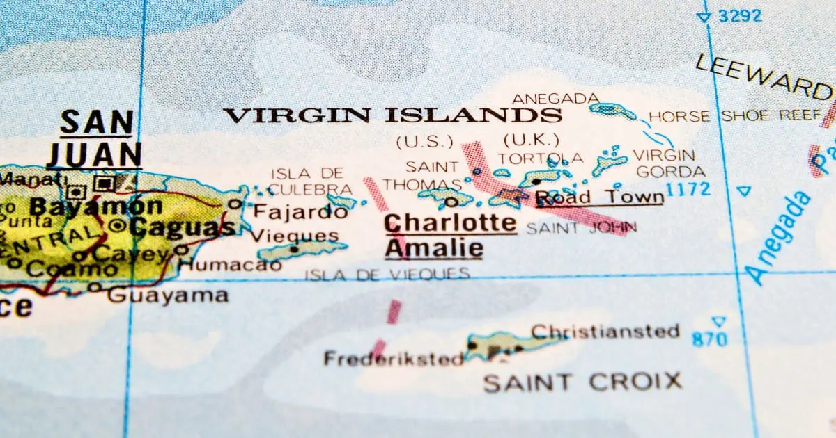 Map comparison of US Virgin Islands and British Virgin Islands locations