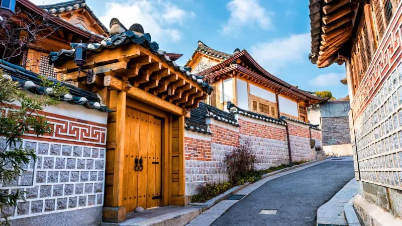Walk through Bukchon Hanok Village in Old Seoul on day 2.