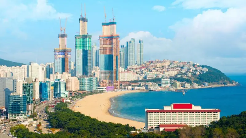Relax at Busan's famous beaches as part of your 10-day trip in South Korea.