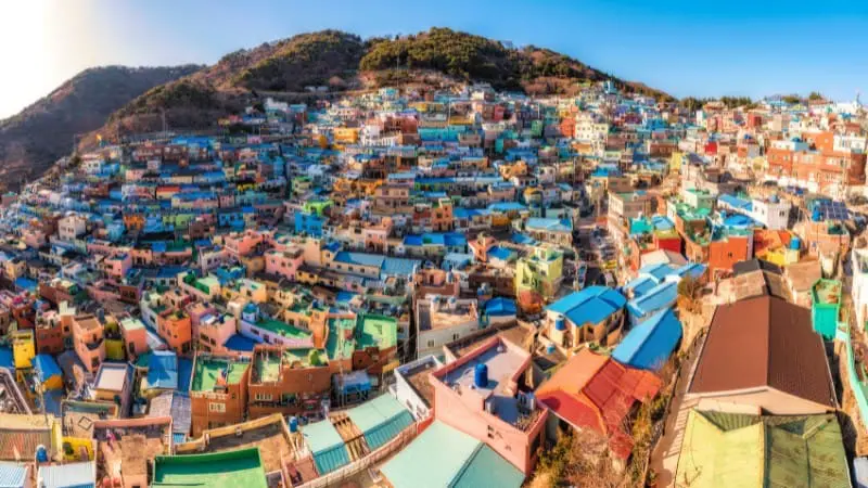 Discover Busan's colorful Gamcheon Culture Village on day 7 of your South Korea tour.