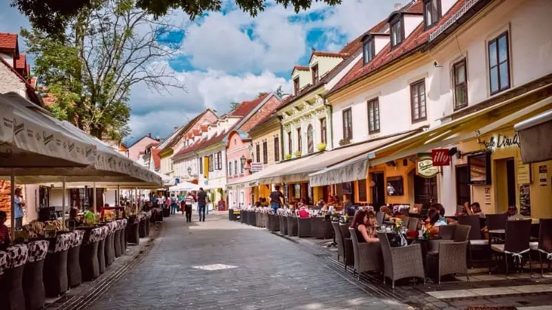 Tkalčićeva Street in Zagreb is a lively spot with cafes and bars for socializing.