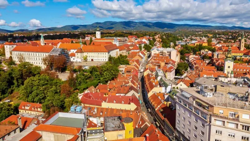 Zagreb places to visit include Upper Town with its historic views.