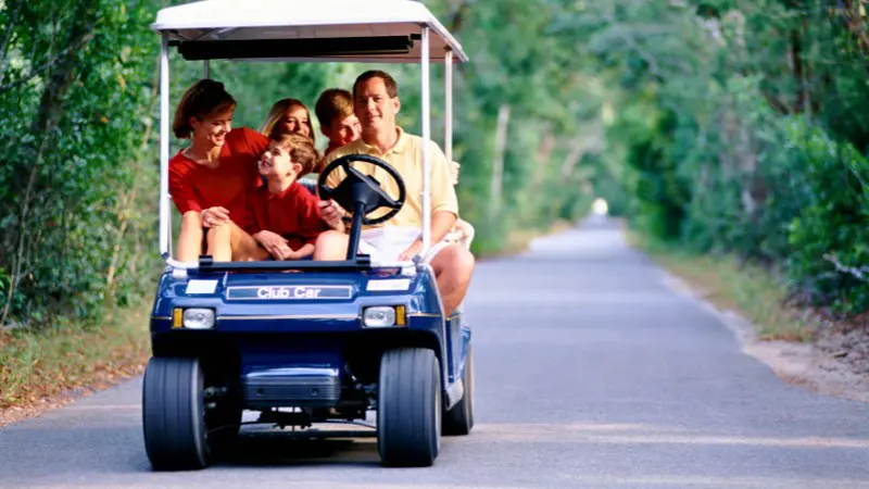 Riding a golf cart around is a fun and easy way to explore Vieques beaches.