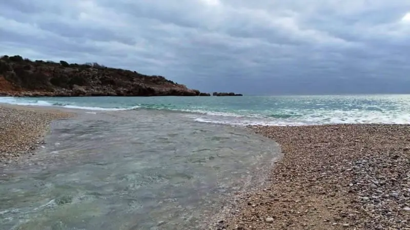 Drobni Pijesak Beach, a quiet Montenegro escape with scenic cliffs.