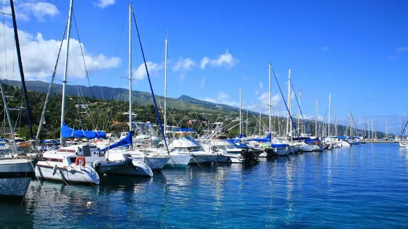 Yachts often fill Papeete’s harbor, making it a hub for boaters.