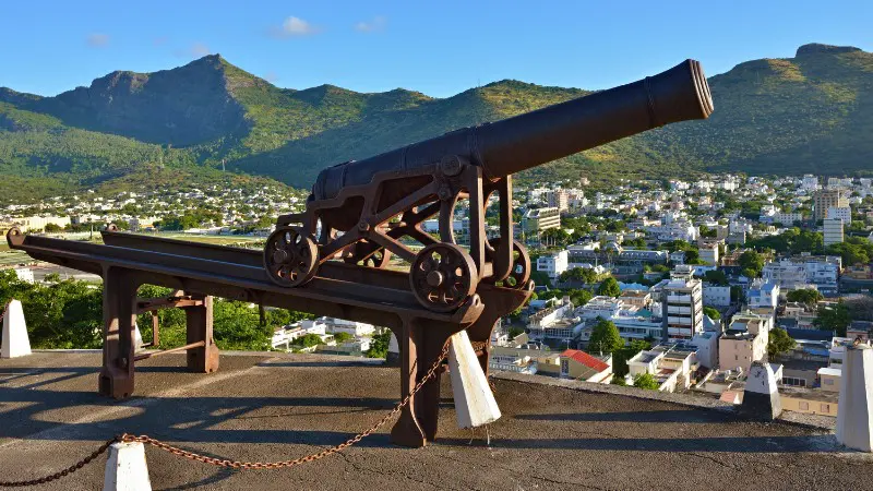 Fort Adelaide offers stunning views over Port Louis city.