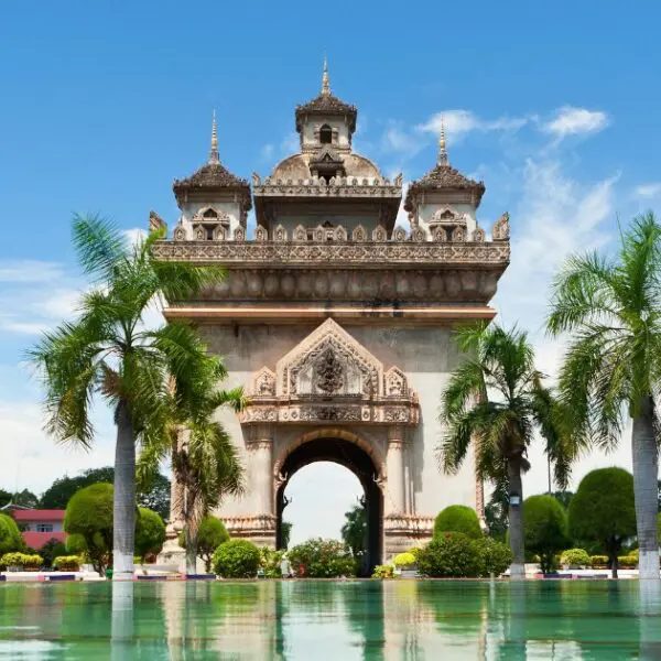 Climb to the top of Patuxai Victory Monument for panoramic views of Vientiane city.