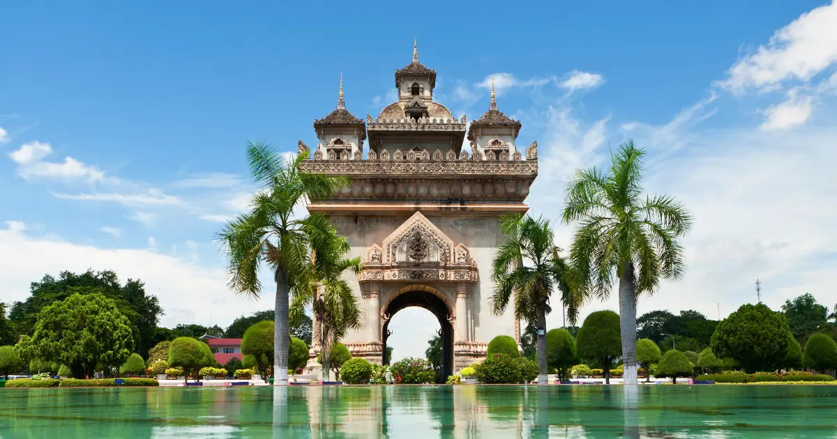 Climb to the top of Patuxai Victory Monument for panoramic views of Vientiane city.