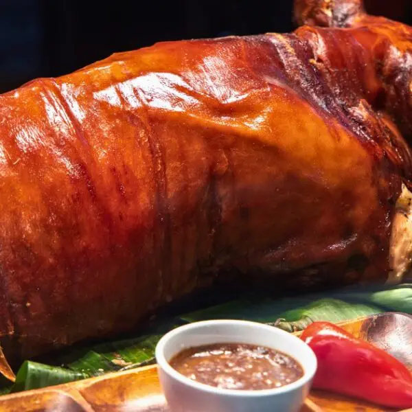 Cebu’s famous Lechon, slow-roasted pig, is a popular specialty.