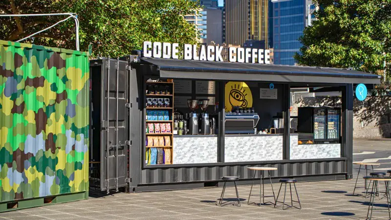 Code Black Coffee Melbourne, known for its house blends and unique drinks.