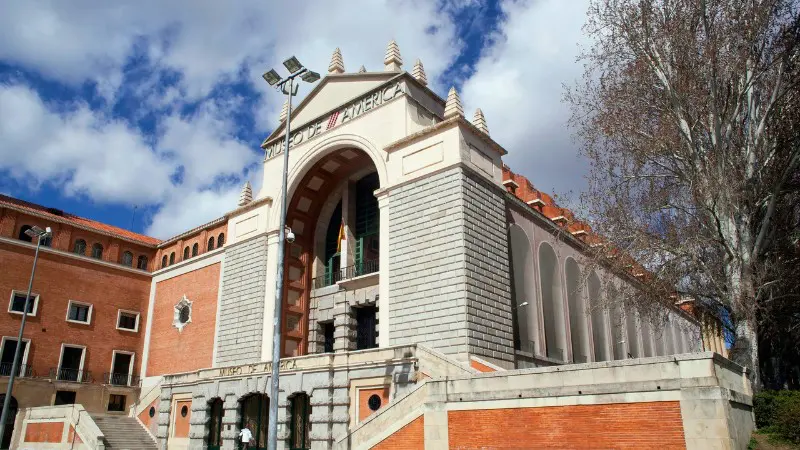Entrance to the Museum of the Americas in Madrid.