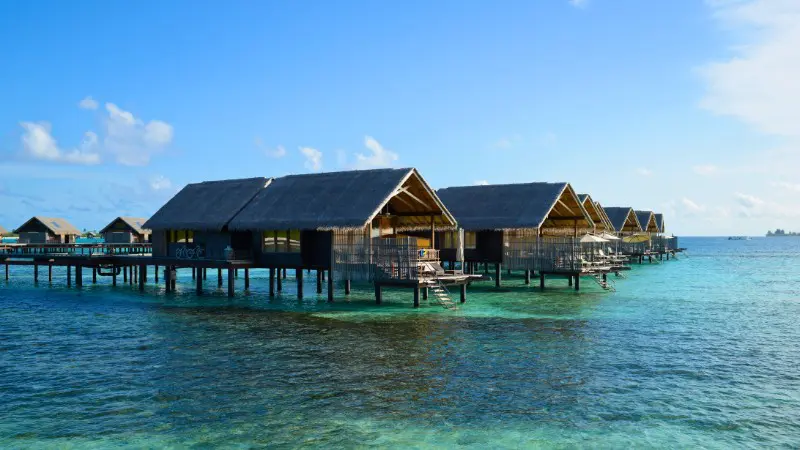Family-friendly budget water villas in Maldives with spacious decks and calm waters.