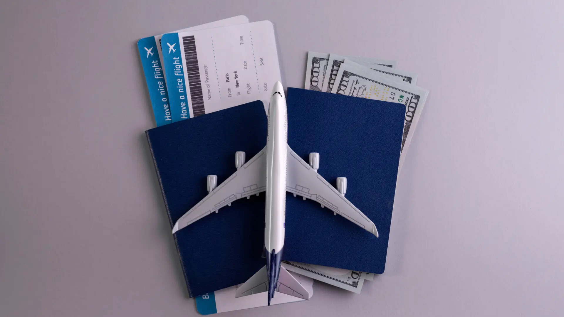 airline tickets and passport