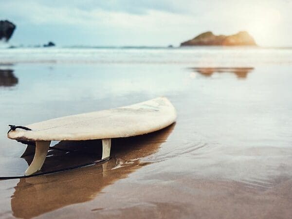 Best surfing beaches in Spain - A photo of a surfing board