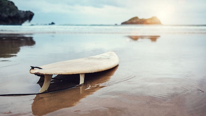 Best surfing beaches in Spain - A photo of a surfing board