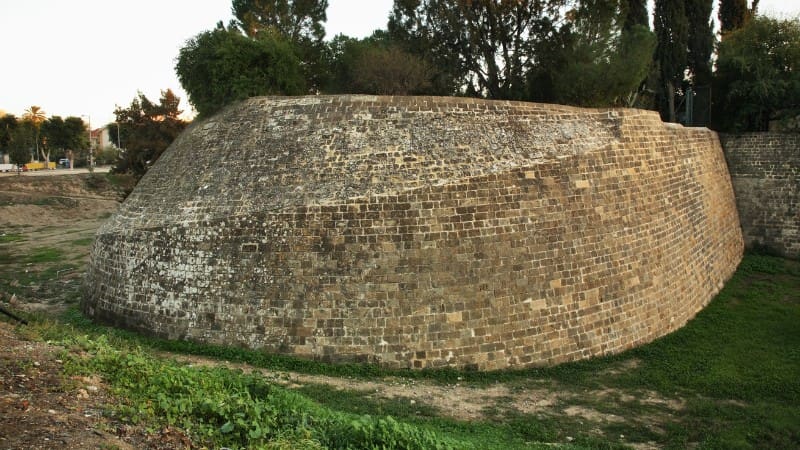 A section of the iconic 16th-century Venetian Walls, a historical attraction in Nicosia's Old City.