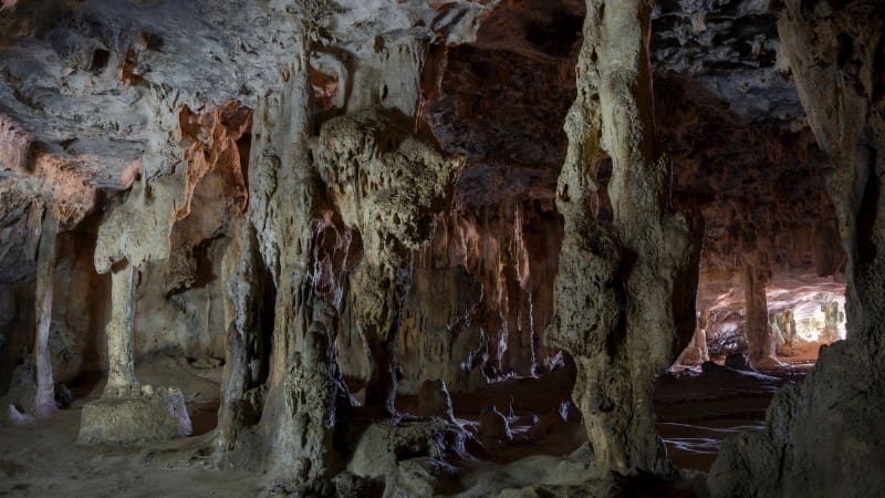 Inside the eerie and fascinating caves of Arikok National Park.