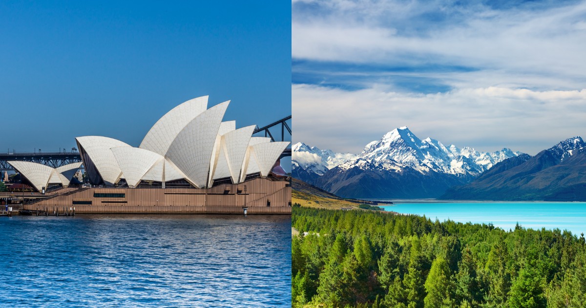 Australia vs New Zealand - Sydney Opera House meets Mount Cook and Lake Pukaki