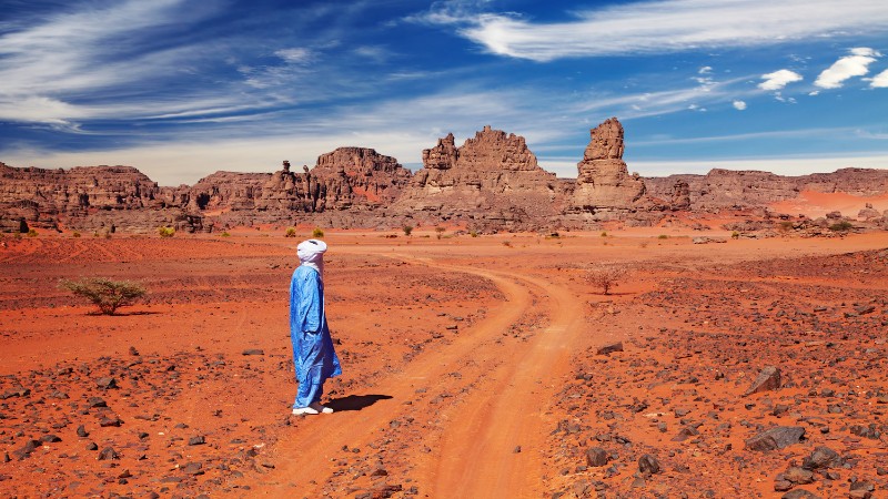 A tourist touring all the places to visit in Algeria.