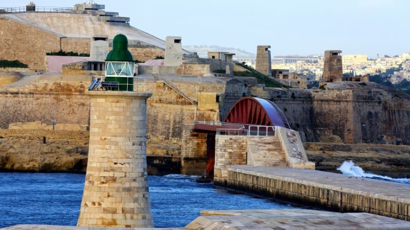 The fortified harbor entrance is one of the iconic things to see in Valletta.