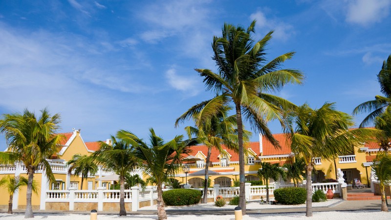Take time to explore the colorful Dutch architecture in Oranjestad Aruba.