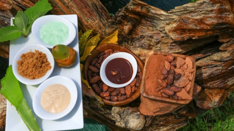 Traditional Belizean cacao products and spa treatments, featuring local ingredients.